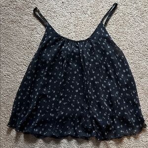 H&M Black Floral Camisole Top